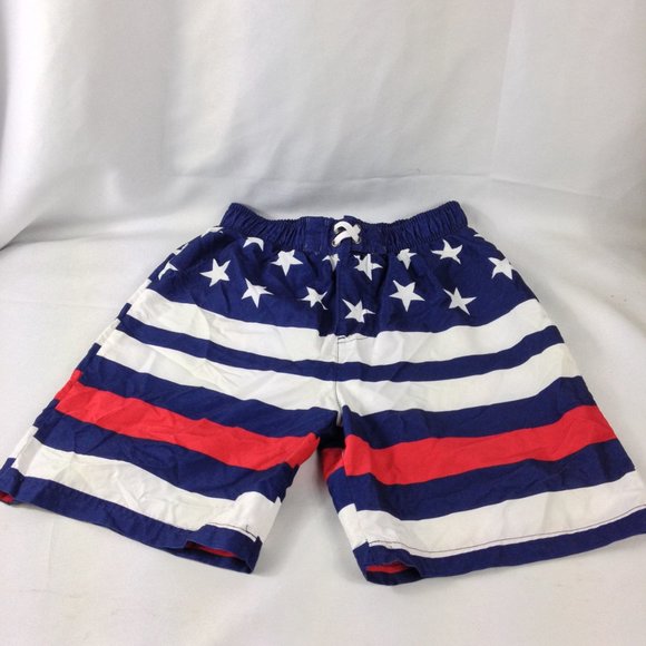 Revolution Stars & Stripes Boy's Swim Trunks Sz L 12/14 - Picture 4 of 7